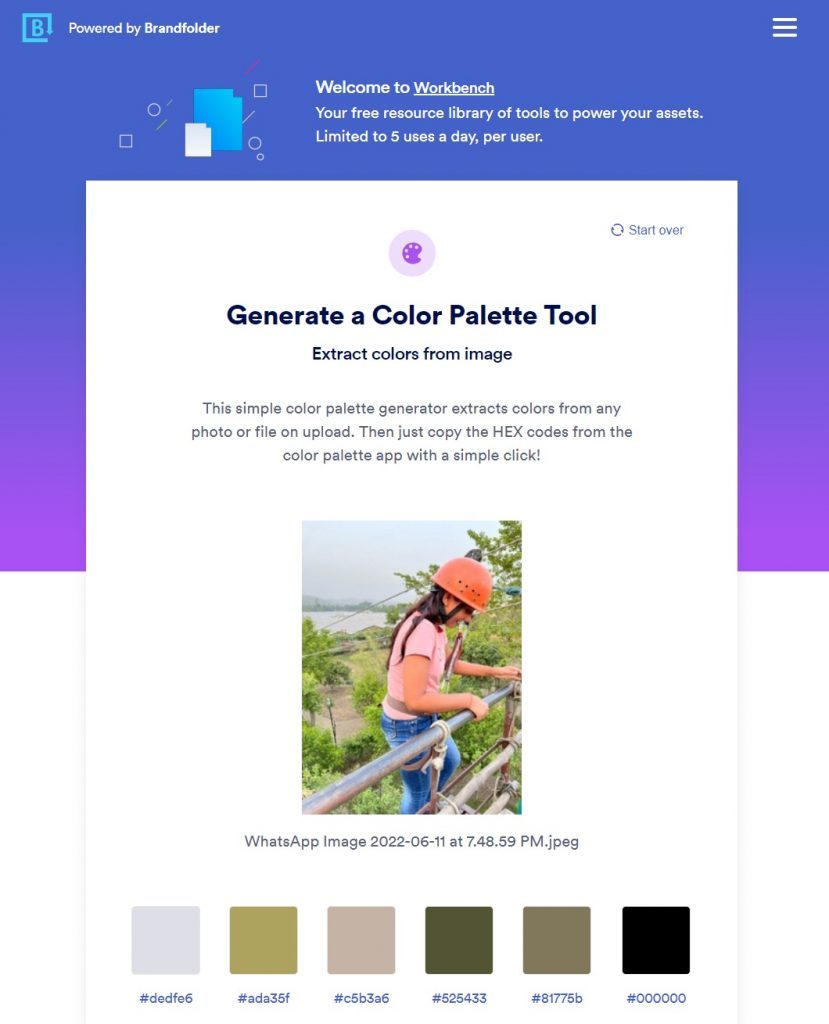 brandfolder extract colors from image