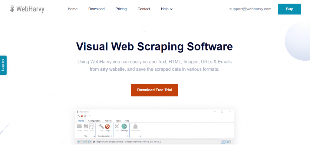 webharvy scraping