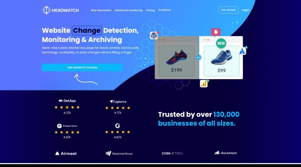 hexo watch - website change monitoring tools