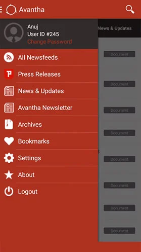 avantha Android app screen 3