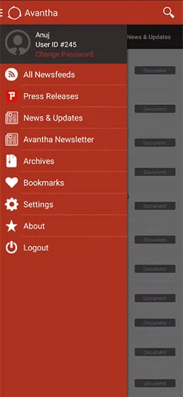 avantha iOS app screen 6