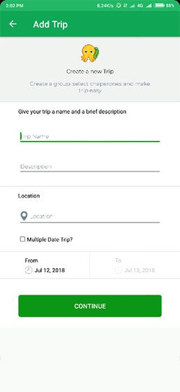 field trip iOS app screen 3