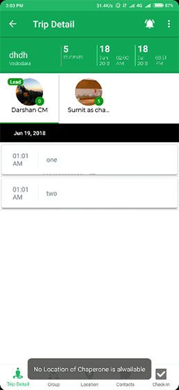 field trip iOS app screen 4