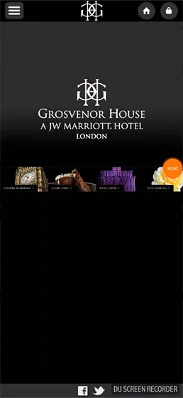 grosvenor house iOS app screen 2