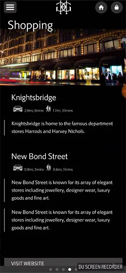 grosvenor house iOS app screen 5