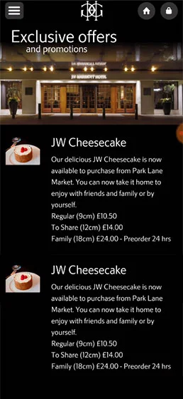 grosvenor house iOS app screen 6