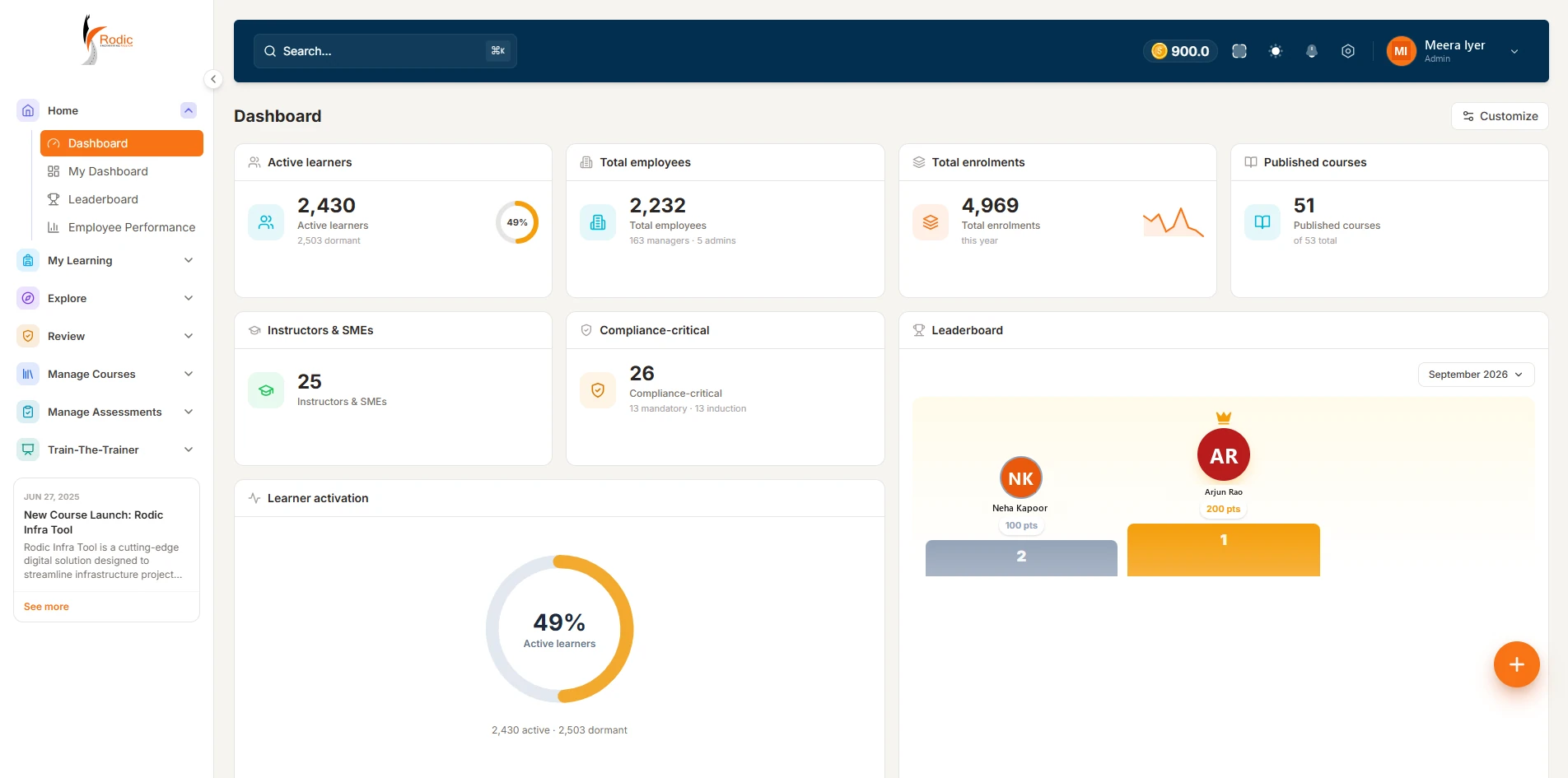 Learning platform preview