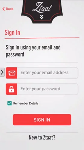 ztaat Android app screen 1